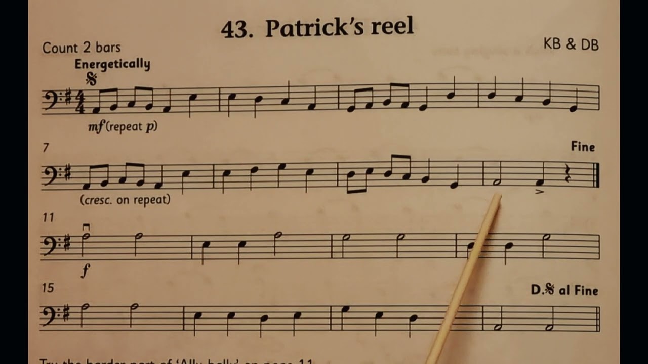 43 Patrick's Reel piano accompaniment at rehearsal speed
