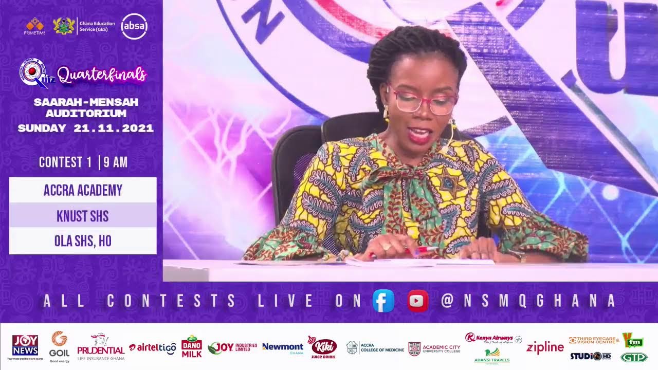 #NSMQ2021 QUARTER FINALS | ACCRA ACADEMY VS KNUST SHS VS OLA SHS, HO