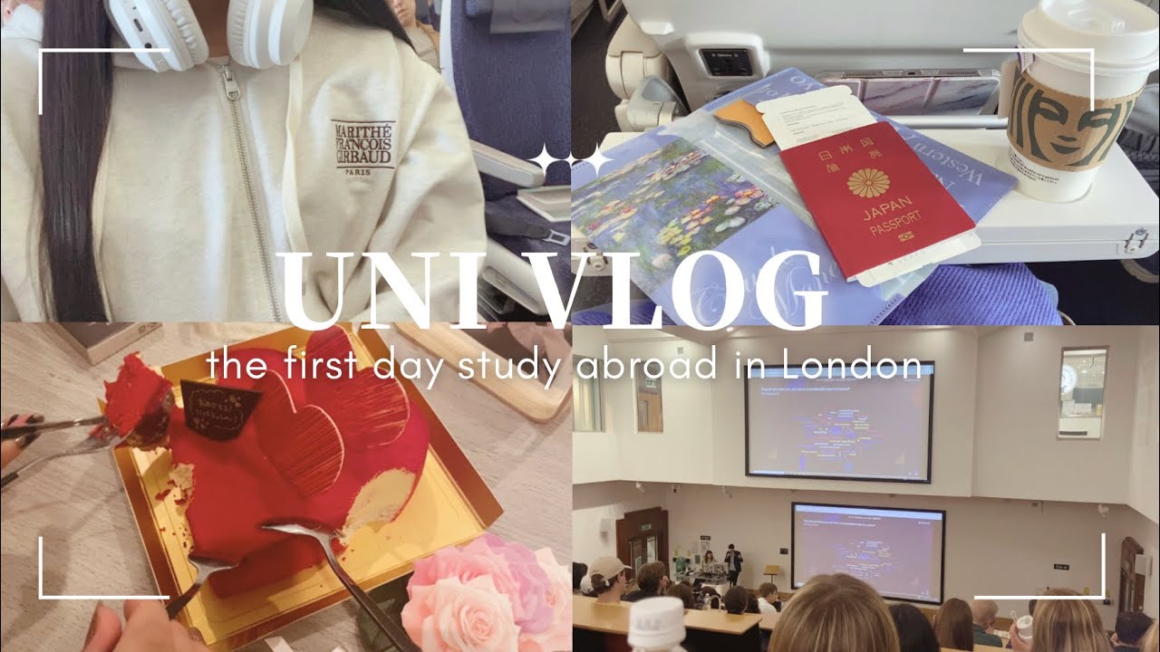 【uni vlog】夢だったイギリス留学開始🇬🇧🤍出発から学校初日まで