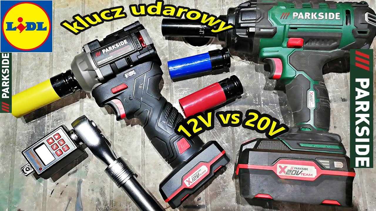 PARKSIDE PERFORMANCE Klucz Udarowy12V PPDSSA 12A1 300Nm VS Klucz Udarowy PARKSIDE 20V zielony 400Nm