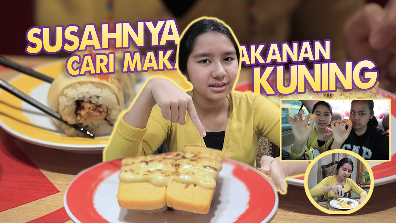 24 JAM COBAIN MAKAN MAKANAN  WARNA KUNING !! (Asli Bikin Gemes!!)