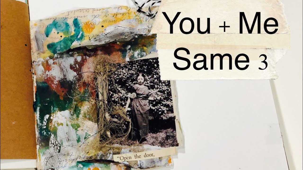 Collage, Crackle Paste & Vintage Photo Journal Page