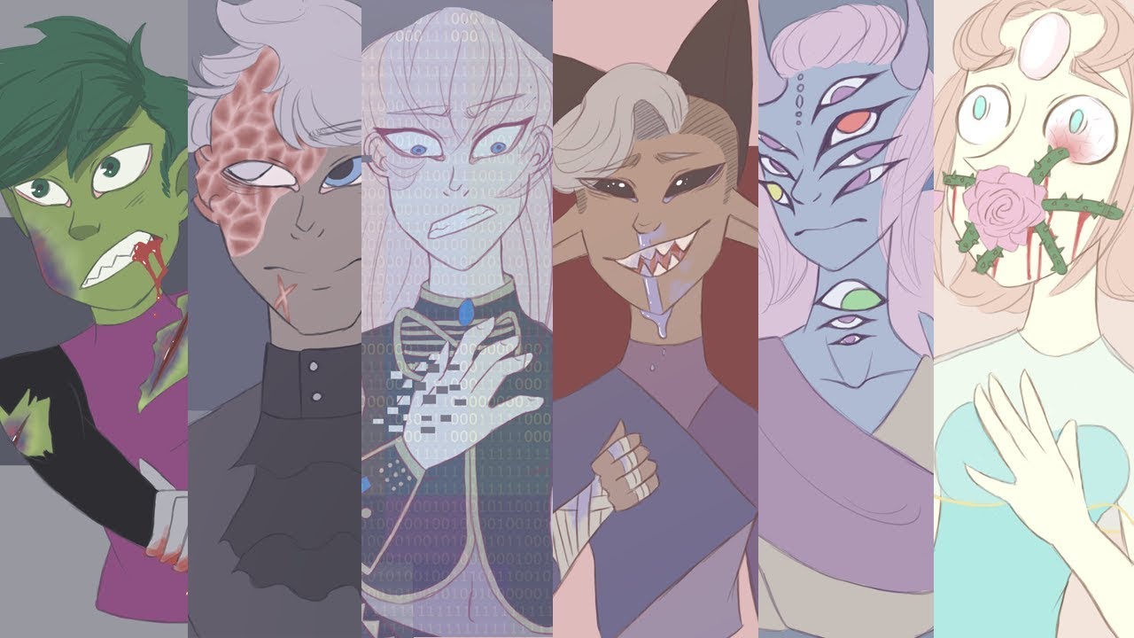 Goretober Recap! - Beast Boy, Luka Megurine, Pearl & OC's (Speedpaint)