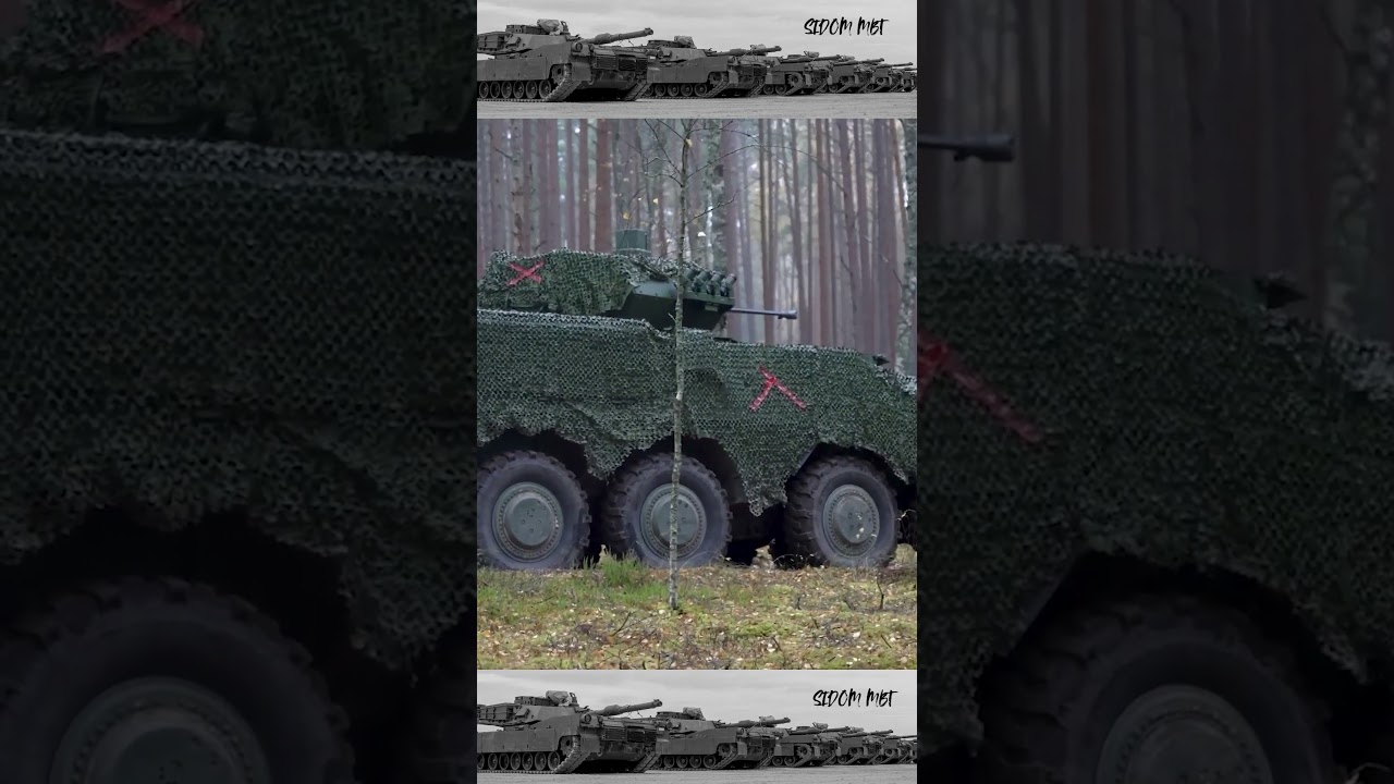 Simulation - NATO Troops Armored Vehicle Troops in Lithuanian Forest