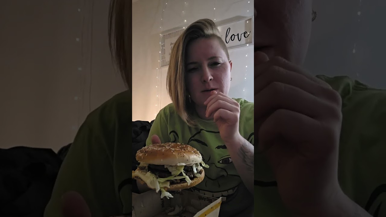 Moe tries the Big Arch burger from McDonald's 