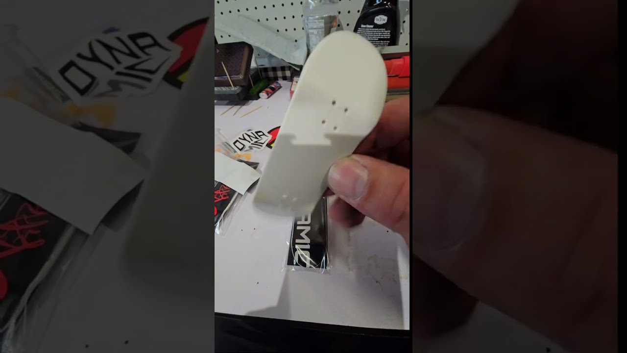 dynamic fingerboards plastic deck purchase unboxing fukt graphic added to blank.
