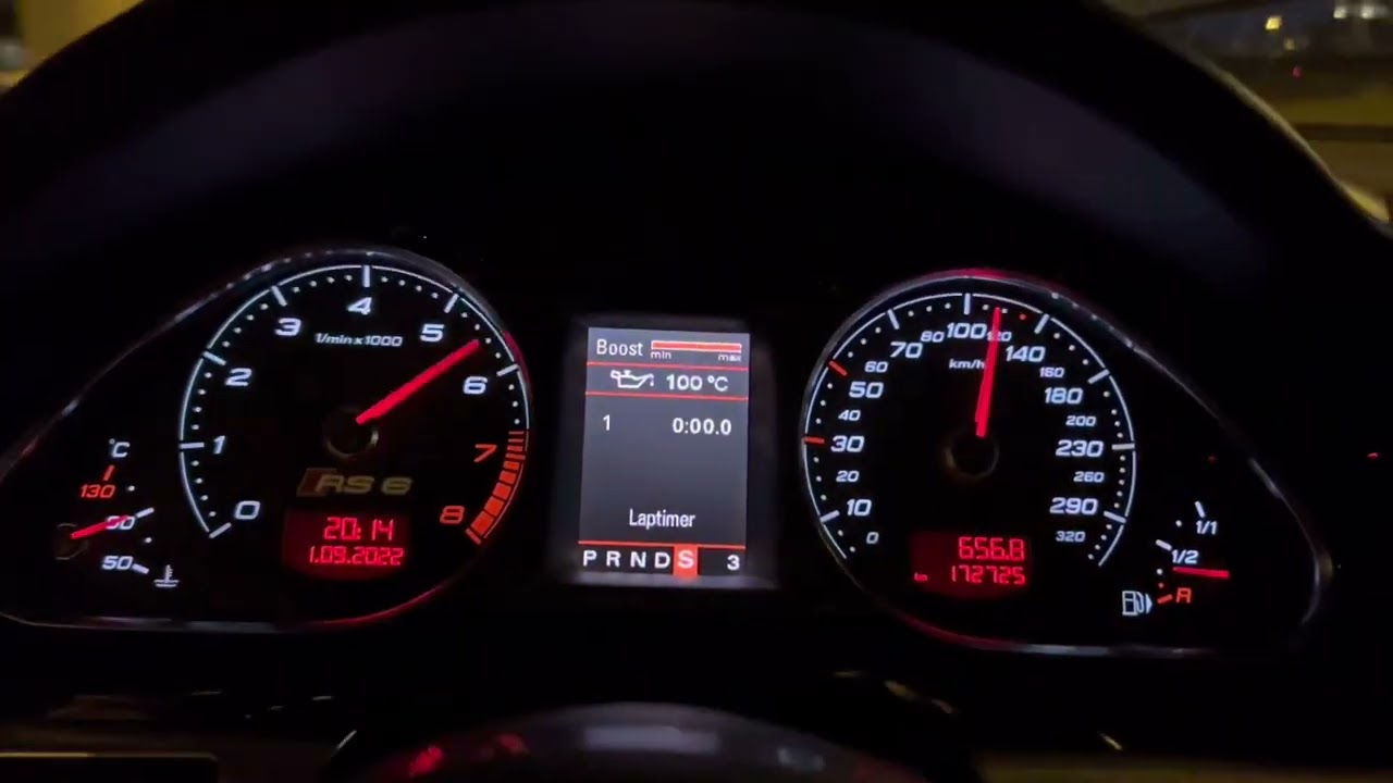 Audi RS6 C6 v10 acceleration 0-200 km/h