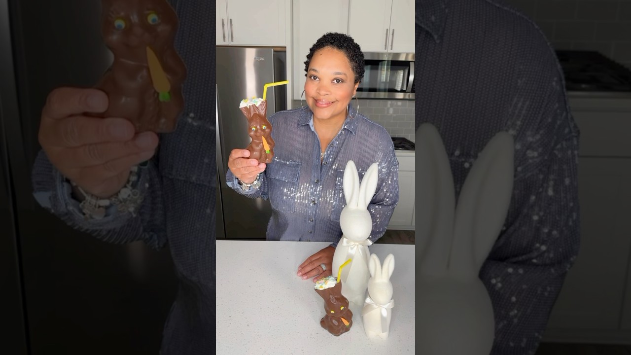 A Chocolate Bunny Cocktail Sipper #shorts #easter #chocolate #bunny #cocktail #spring #easterbunny