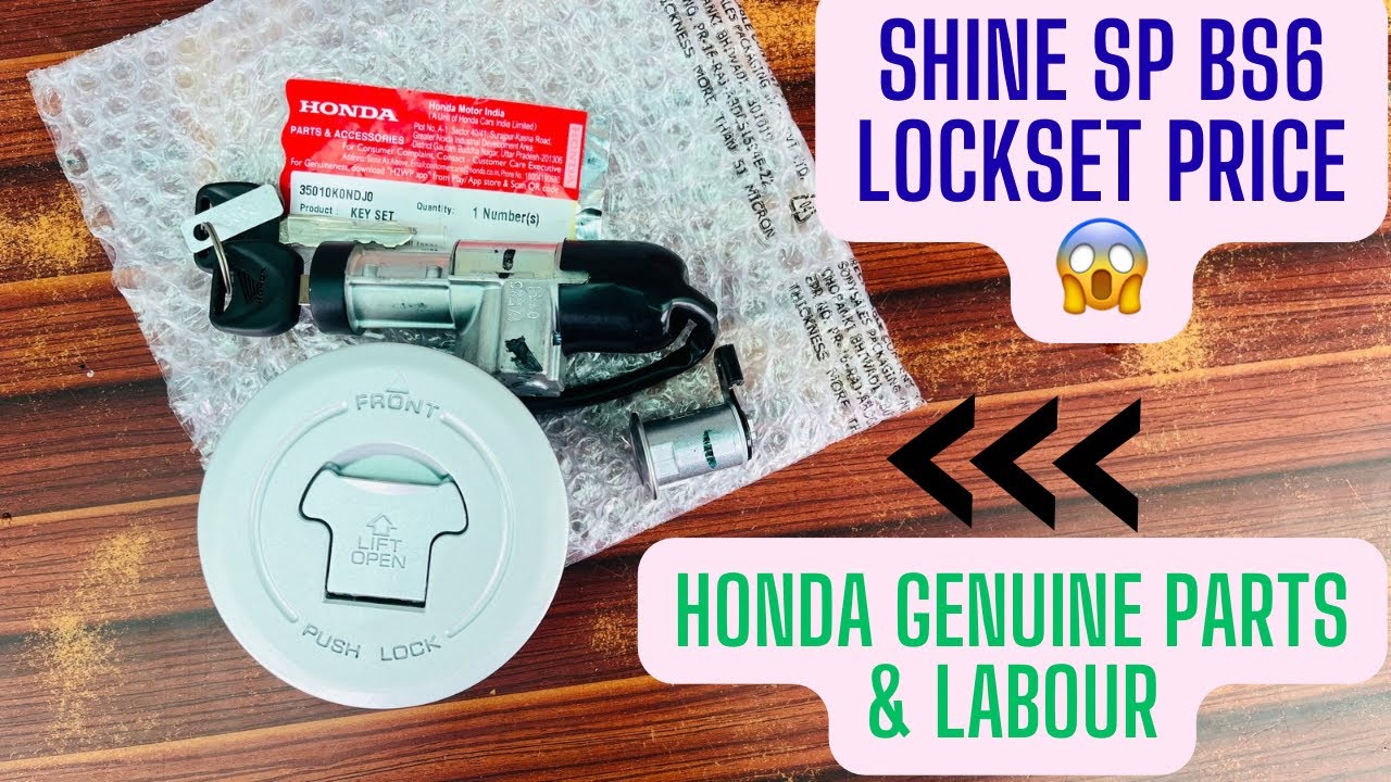 Honda Shine SP BS6 Genuine Lockset Change With Price & Labour #shinesp #hondashinesp125