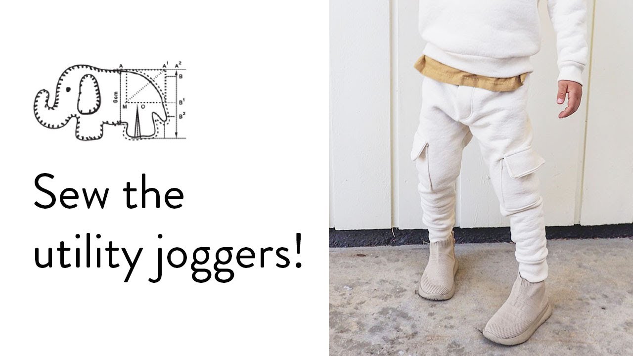 How to sew together the Utility joggers pattern from Brindille and Twig