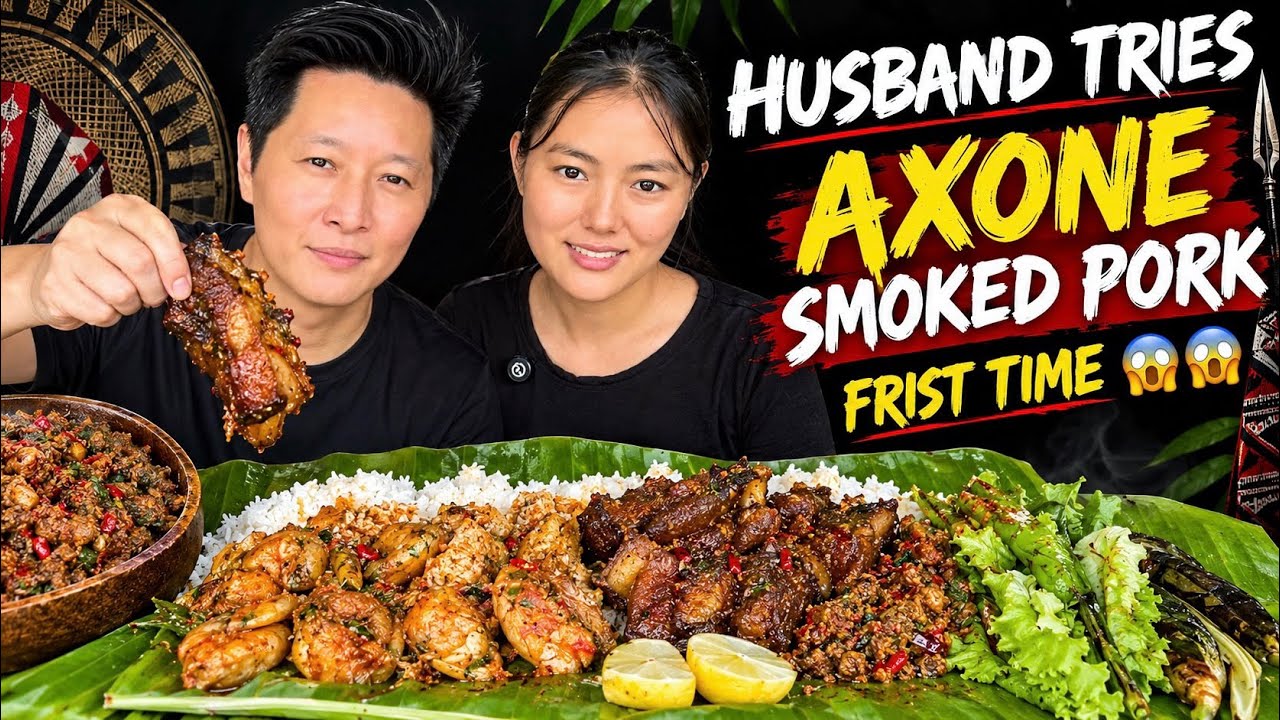 Smoked Pork Anishi and Axone Mukbang | Our daily life in Nagaland | 30k celebration 🎉🎊