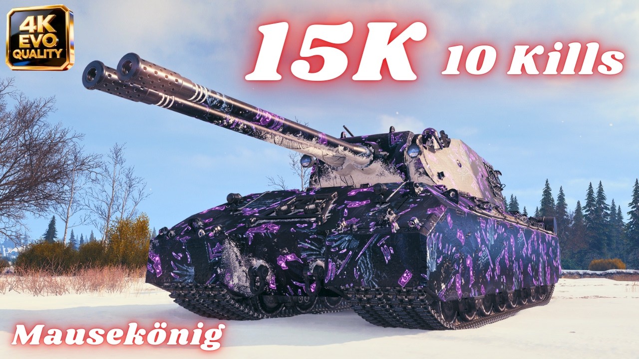 Mausekönig 15K Damage 10 Kills & Mausekönig 10K + 10K Blocked World of Tanks #wot