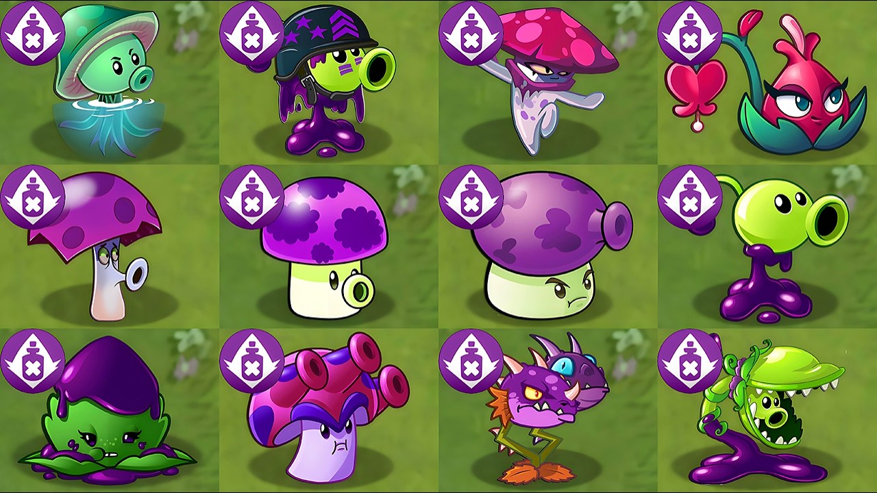 All POISON Plants Power-Up! vs PvZ 2 All Final Boss - PvZ 2 Mod Final Boss