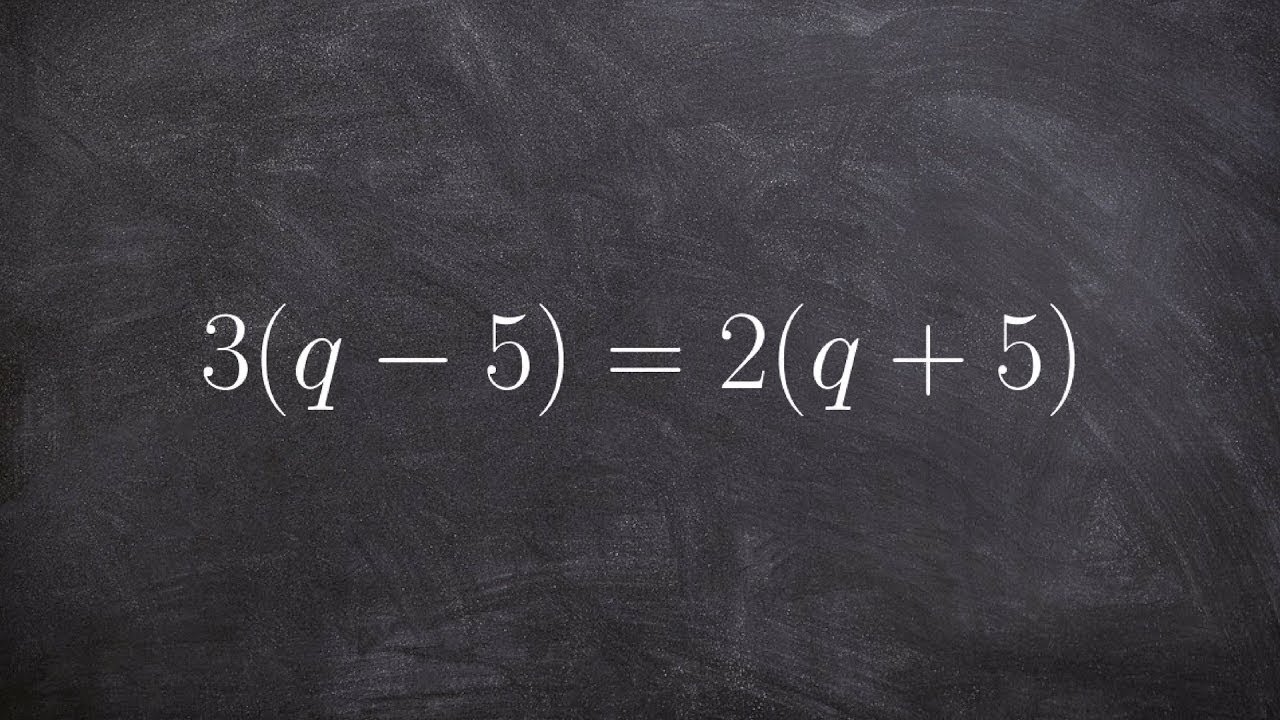Solving a multi step equation using distributive property one solution