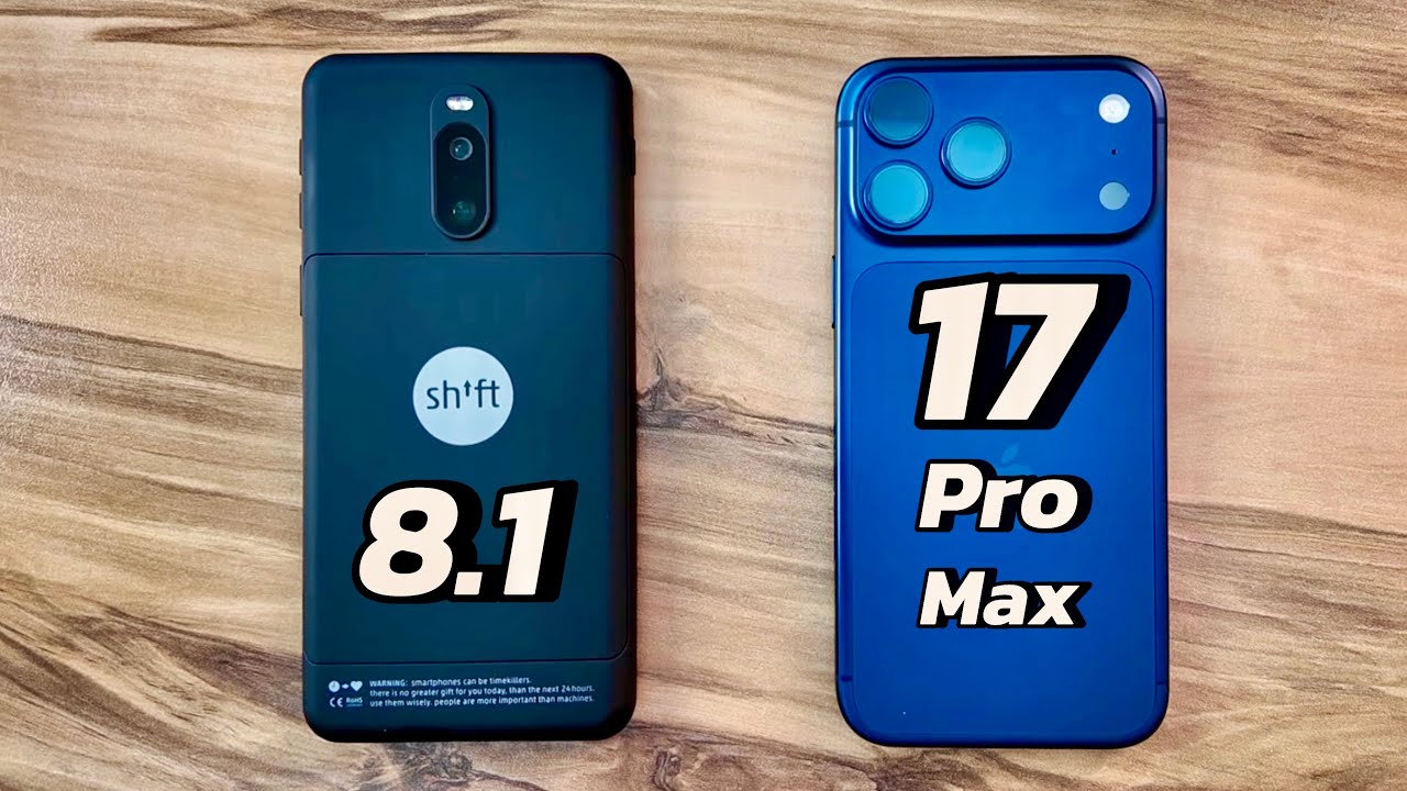 Shift Phone 8.1 против iPhone 17 Pro Max