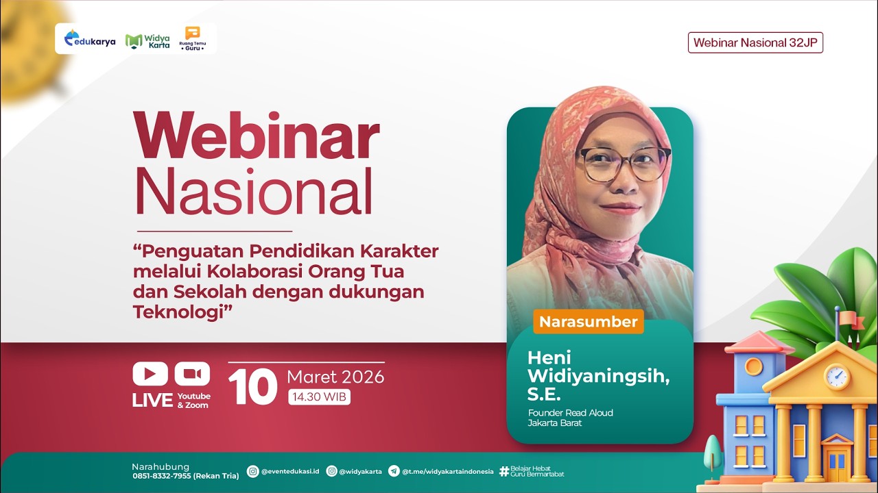 H1: Webinar Penguatan Pendidikan Karakter Kolaborasi Orang Tua dan Sekolah dengan dukungan Teknologi