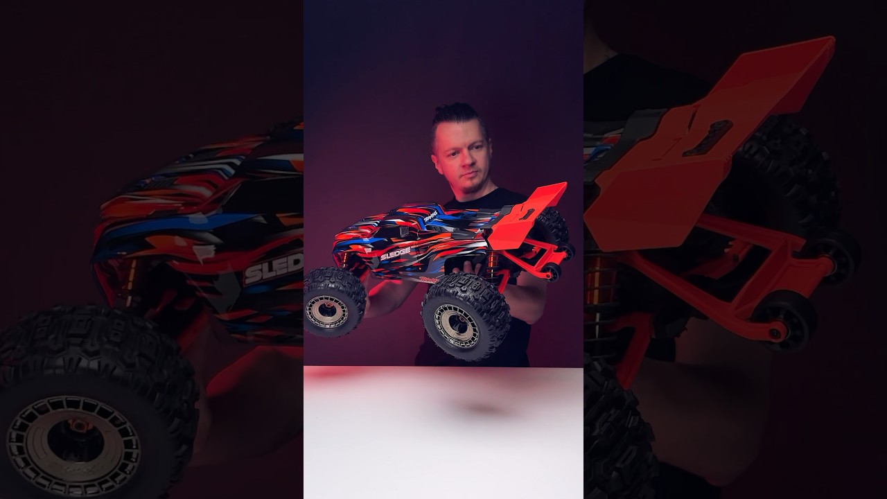 Orange upgrade for my Traxxas Sledge! Stylish, powerful, and ready to conquer the snow! #rccar