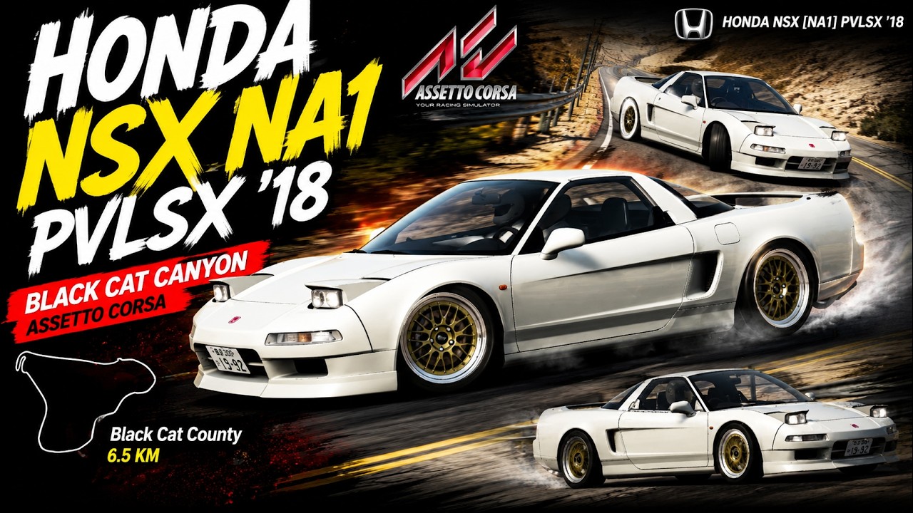 Assetto Corsa  | Honda NSX [NA1] PVSLX '18  | Black Cat Canyon  |