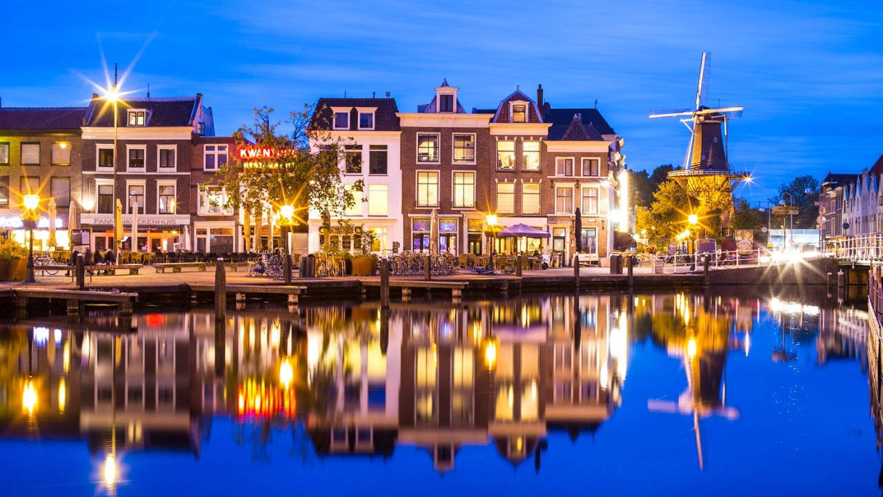 Blue Hour Photography in Leiden, Netherlands
