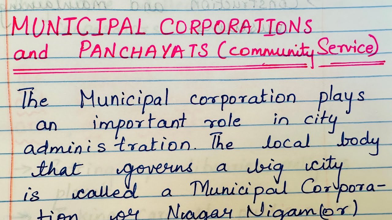 Municipal Corporations and it’s functions Essay | Nagar Nigam |Nagar Palika