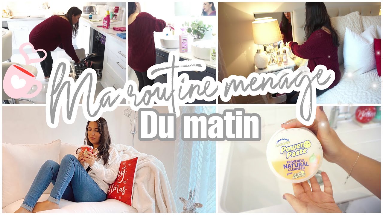 MA ROUTINE MÉNAGE QUOTIDIENNE DU MATIN // CLEANING ROUTINE // MOTIVATION MÉNAGE