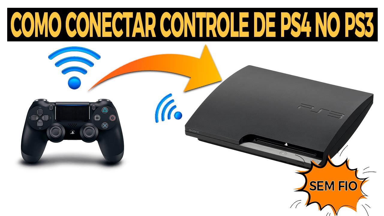 Como Conectar Controle de PS4 no PS3 Sem Fio
