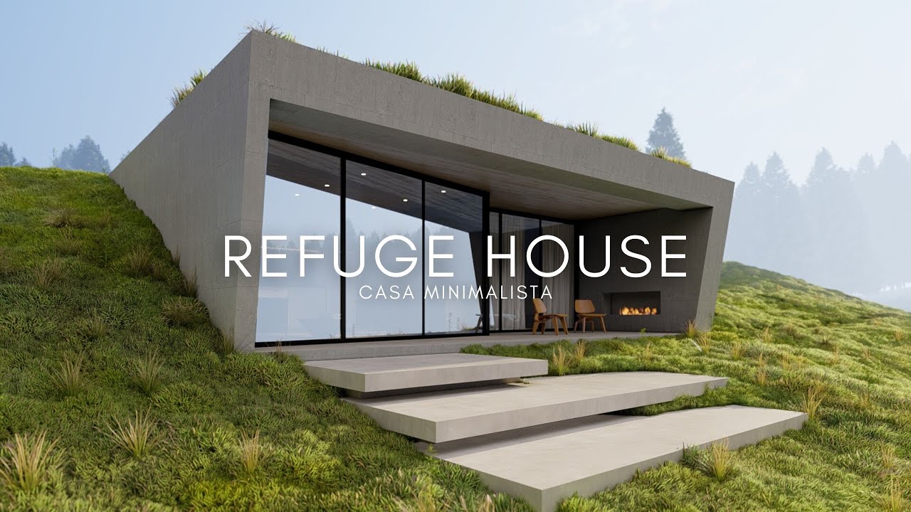 CASA DE CAMPO MODERNA E MINIMALISTA DE 7X9,5 METROS - REFUGE HOUSE
