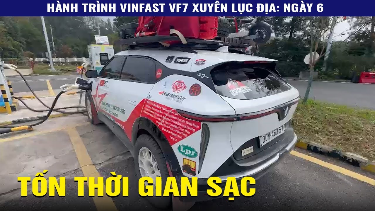 VF7 xuy&ecirc;n lục địa ng&agrave;y thứ 6: Chưa thể sạc nhanh