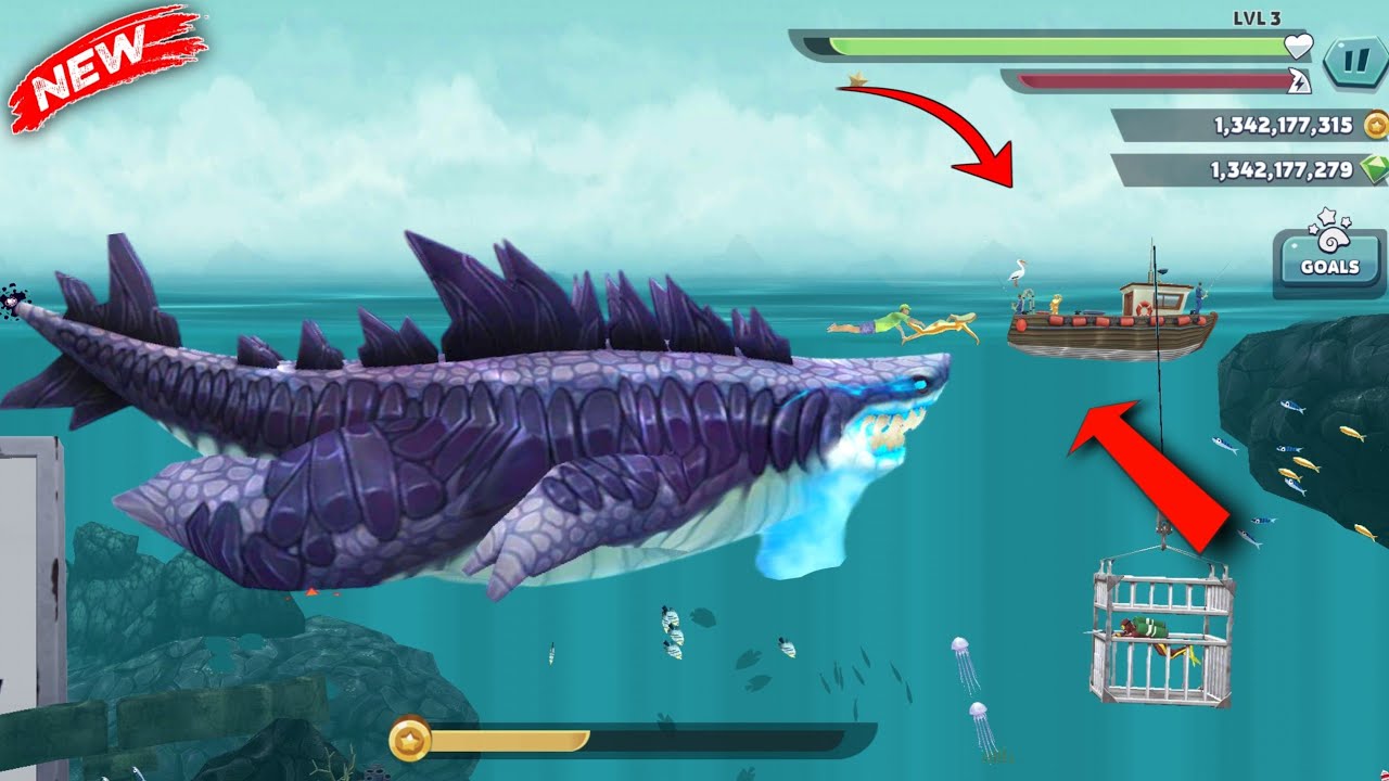 Hungry Shark Evolution NEW Update – Enemy Sharkjira Giant Monster Gameplay | All 26 Sharks Unlocked