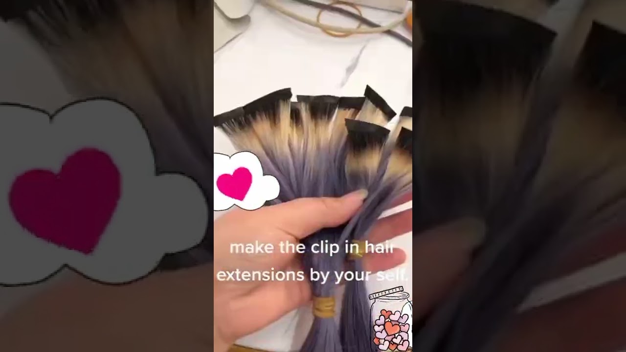 Make the clip hair extensions by yourself ❤️