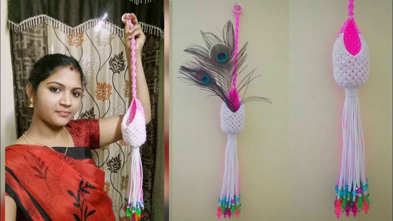 Macrame Baya weaver bird nest flower wall hanging/Macrame bird nest hanger