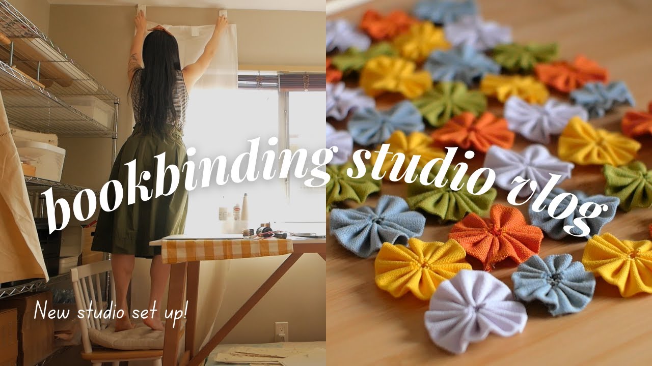 Bookbinding Studio Vlog 19 ✦ feeling good in my new studio