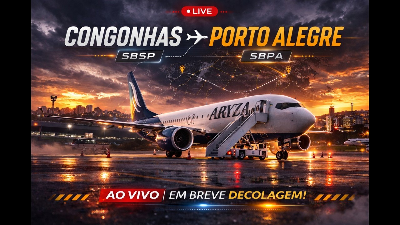 🔴 FLIGHT SIMULATOR 2020  - Congonhas ✈ Porto Alegre I ARYZA VIRTUAL AIRLINE
