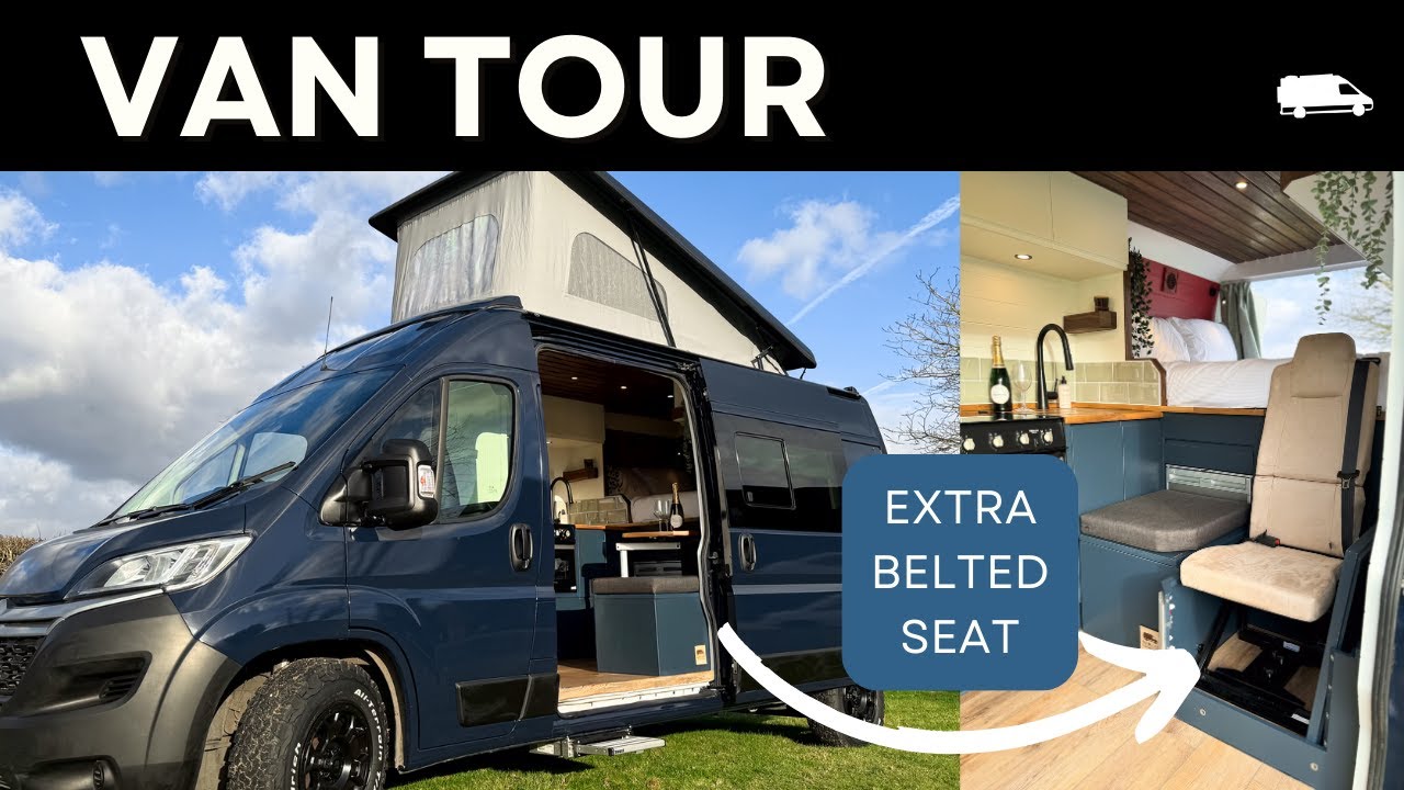 4 berth Campervan Conversion on a 6m Van! Off-grid with shower | VAN TOUR PROMASTER