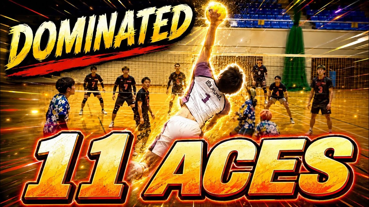 Ushijima Wakatoshi’s godlike match with 11 service aces at the tournament #haikyuu #volleyball 