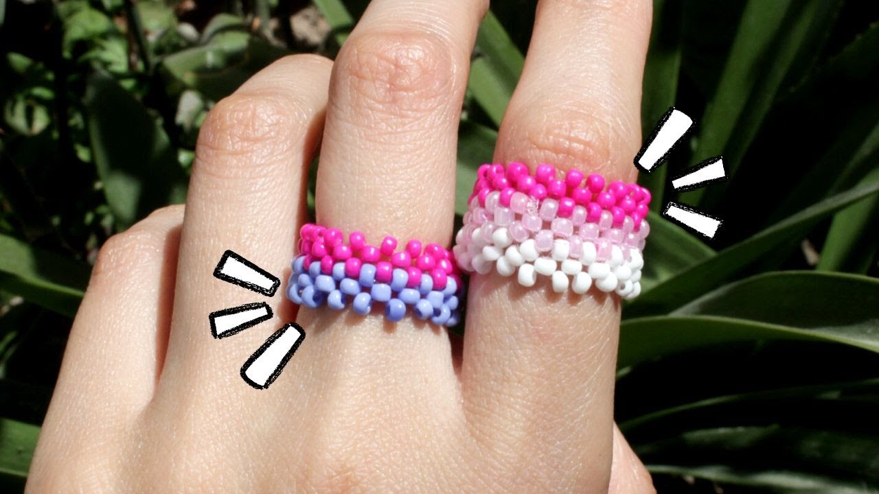 Anillos Aesthetic f&aacute;ciles con Mostacillas 💍💖🌟