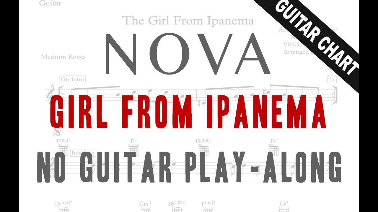Baila Nova - Garota De Ipanema (Girl From Ipanema) -  No guitar play-along with chart