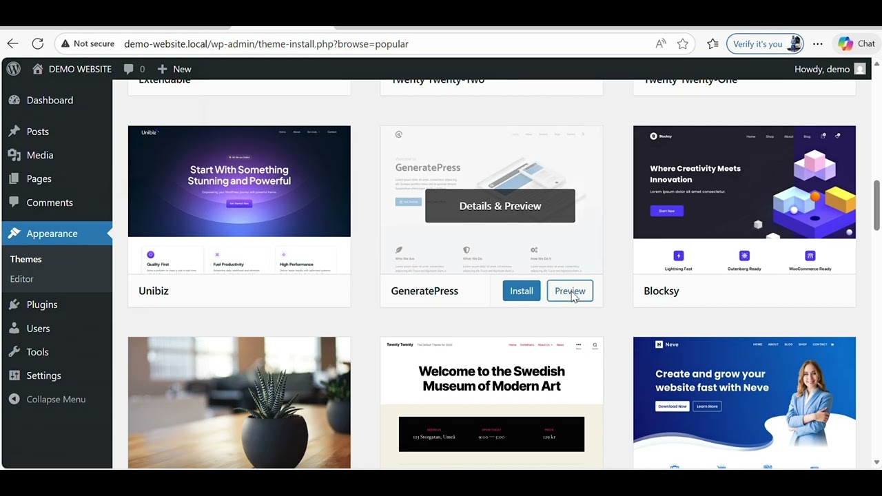 Wordpress free course 5 wordpress theme
