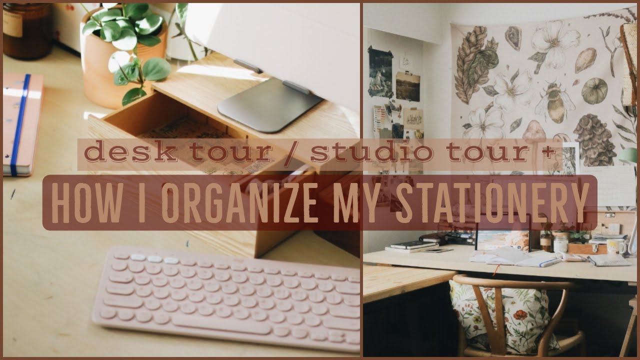 Studio tour / Desk tour 🌟 (Home Business)+ How I Organize My Stationery