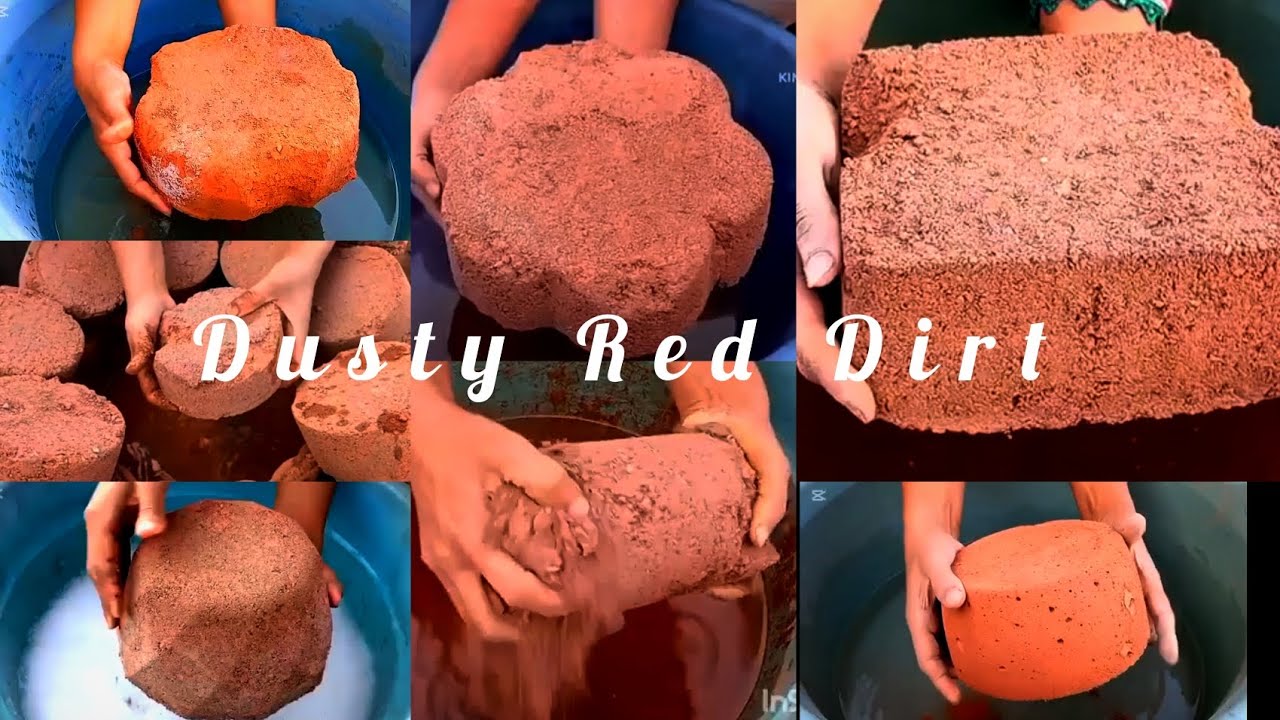 🔥Nonstop Creamy Dusty Red dirt water Crumbling • Dipping • Satysfying • ASMR EDIT 🍯