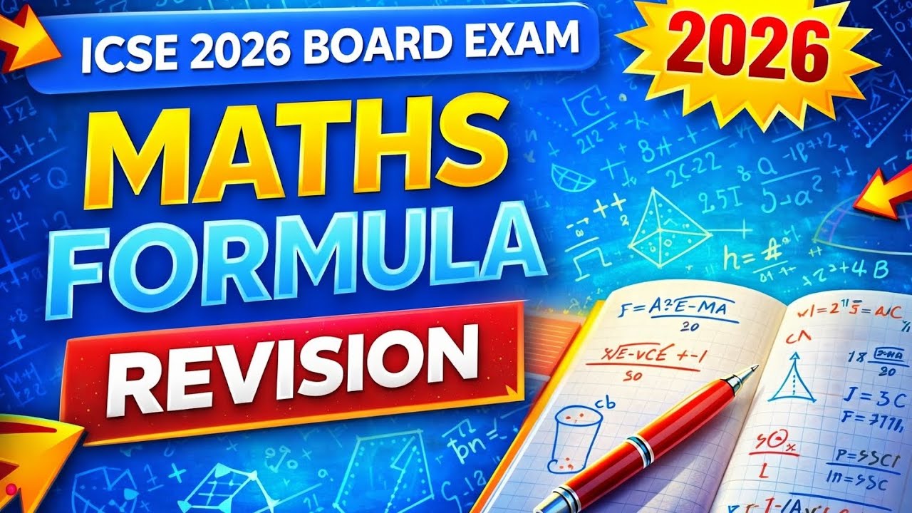 ICSE Class 10 Maths Complete Formula Revision 2026 | Full 45 Min Rapid Revision | Board Exam