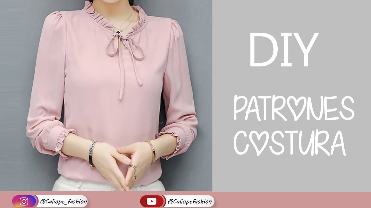 DIY COMO HACER BLUSITA CON MAGA LARGA (+moldes gratis)