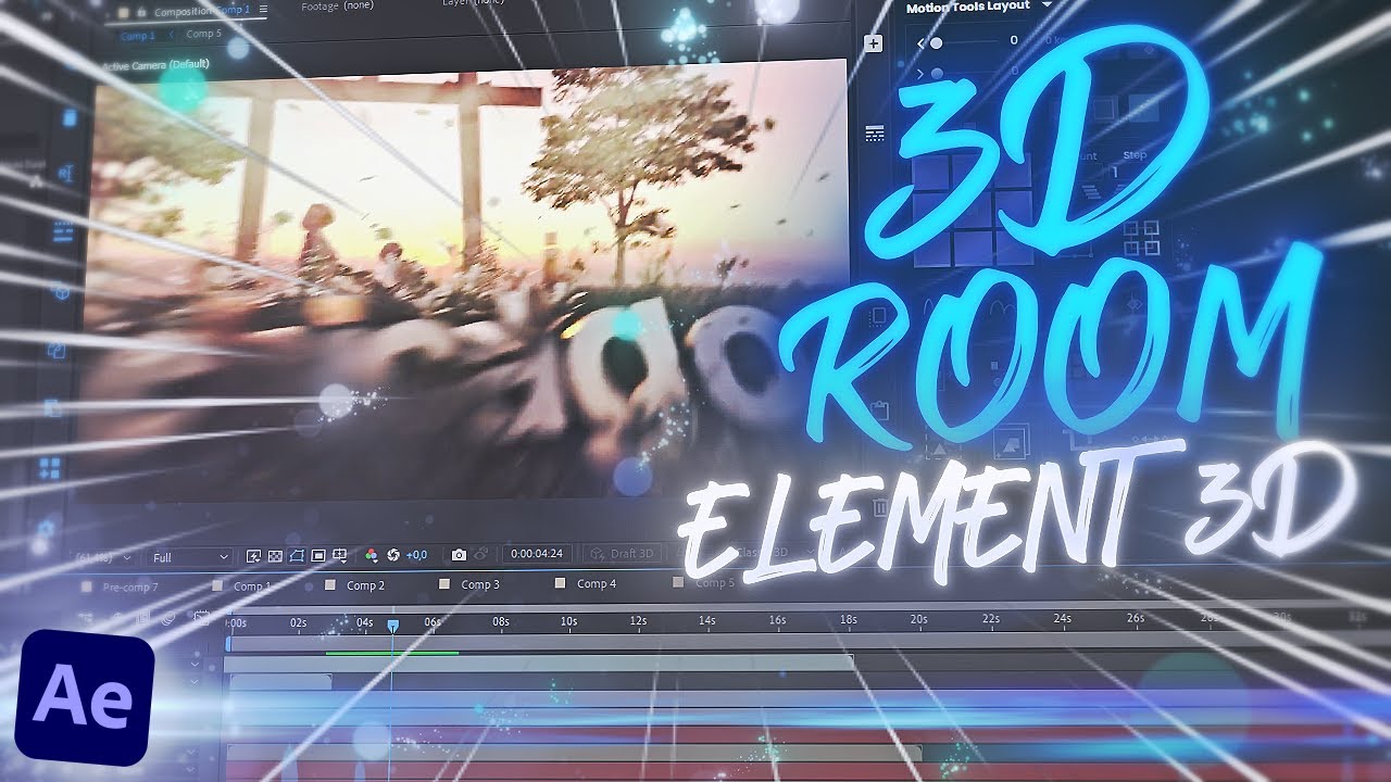 Как создать реалистичный 3D-элемент комнаты в After Effects | Урок по After Effects