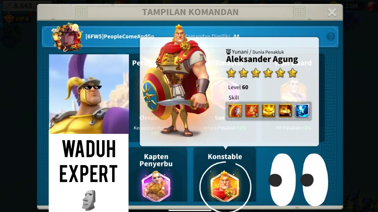 Pyrrhos VS Alexander Expertise, BY ONE sama subscriber di Rise of Kingdoms 😈
