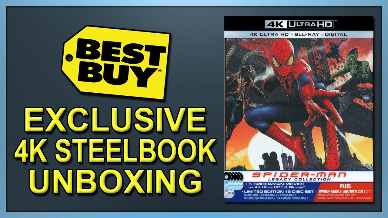 Spider-Man: Legacy Collection Best Buy Exclusive 4K+2D Blu-ray SteelBook Set Unboxing