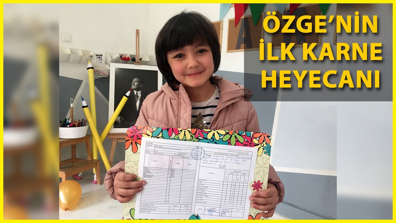 Evde Eğitim Alan Özge Yıldırım İlk Karnesini Aldı