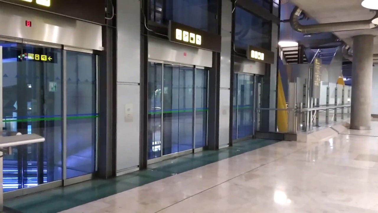 2002 Schindler M-Series MRL lifts@ T4 Madrid Barajas Airport, Madrid