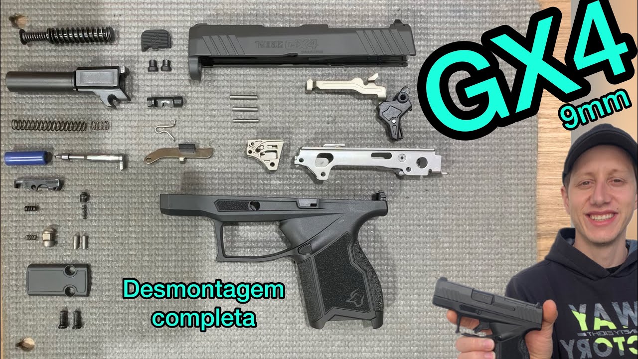 Taurus GX4 9mm, desmontagem completa, limpeza, manutenção, lubrificação e montagem.
