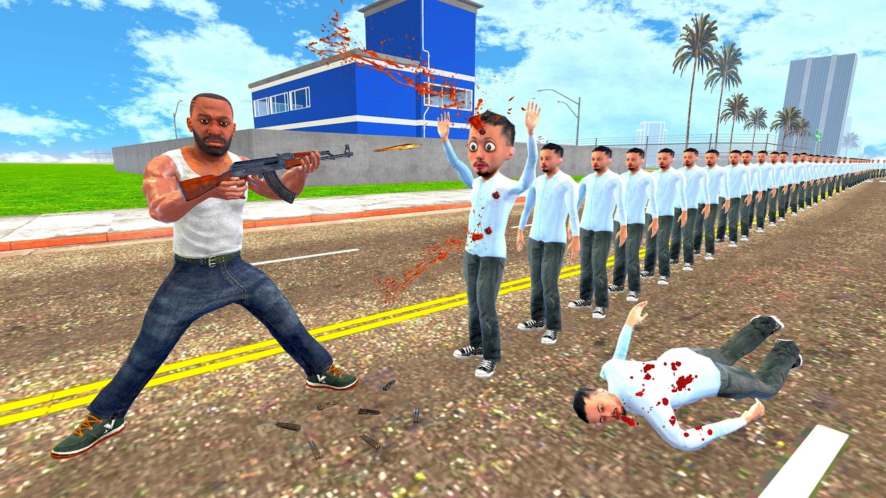 1 Bullet vs 1000 Franklin Friend - INDIAN BIKE DRIVING 3D