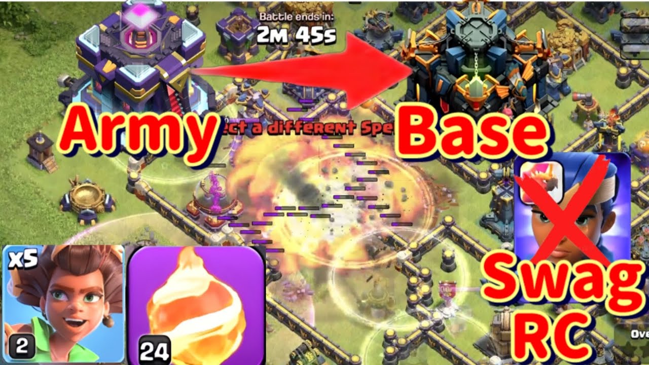 Th15 v.s Th17 Seag RC Fireball Root Rider Attack (coc) (July Season Day 12)